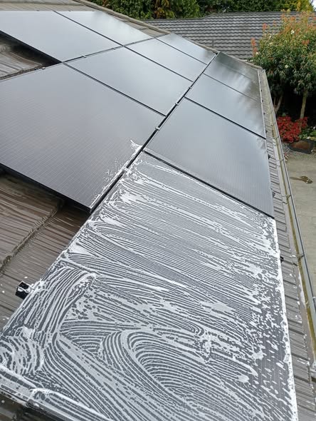 Solar panel washing
