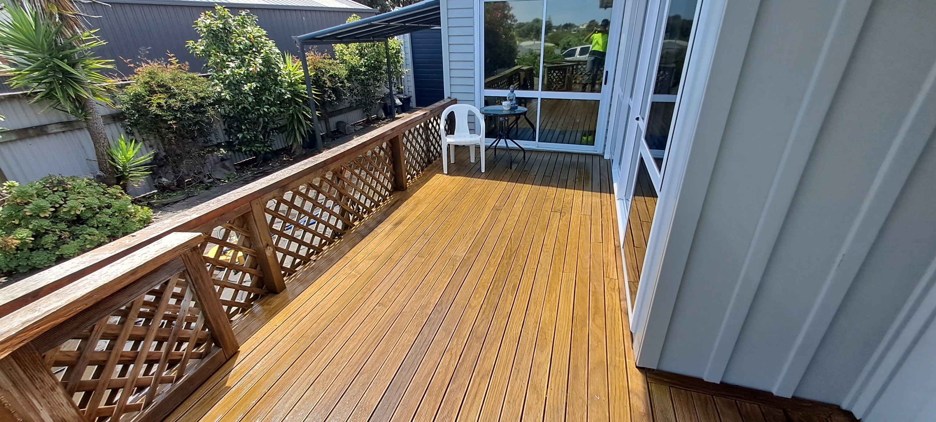 Clean wooden deck